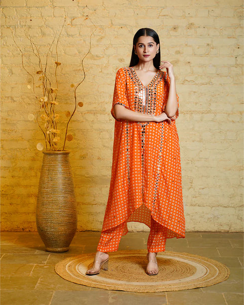 Tarana Bandhani Orange